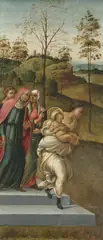 John the Baptist being carried to Zacharias, Attributed to Francesco Granacci