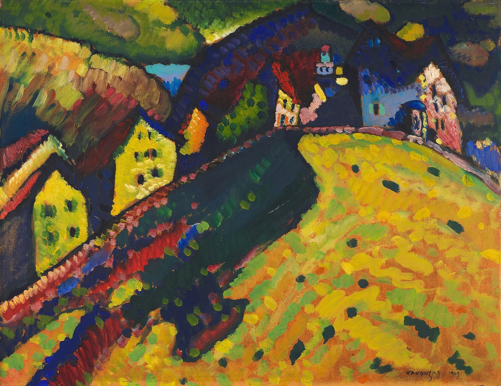 A work made of oil on cardboard.