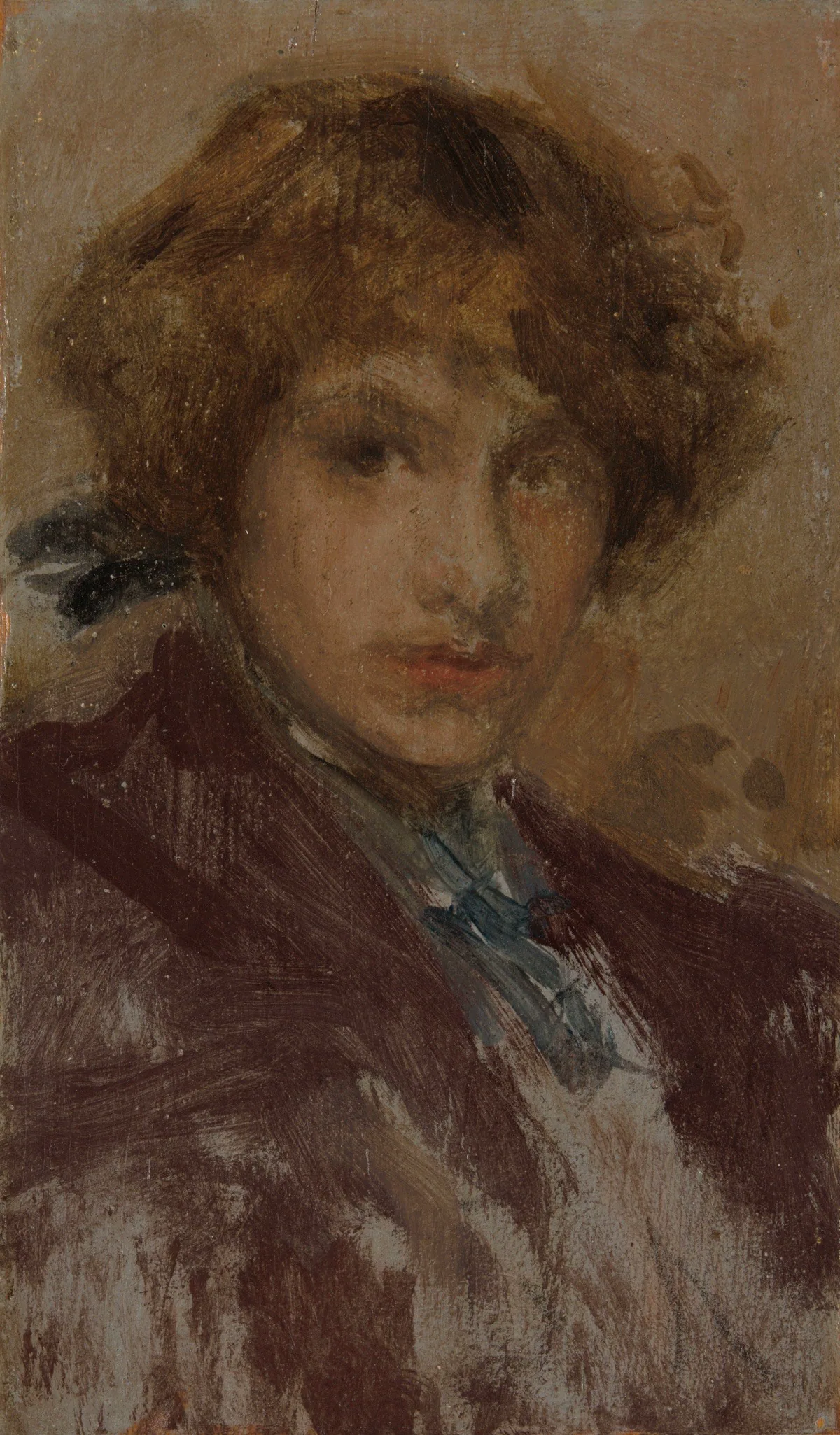 A work made of oil on panel.