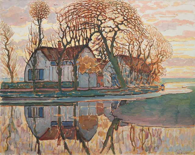 A work made of oil on canvas.