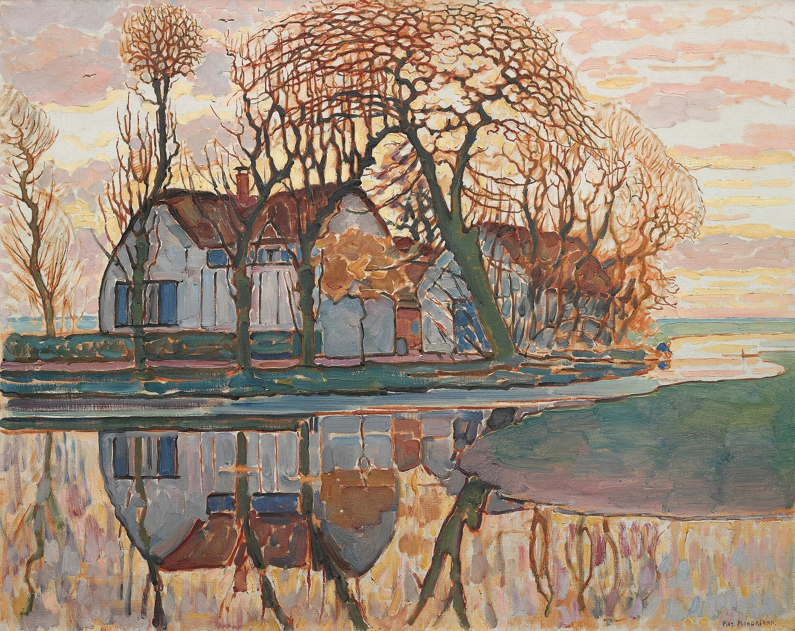 A work made of oil on canvas.