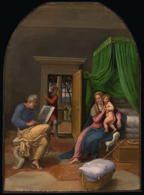 A work made of oil on panel.
