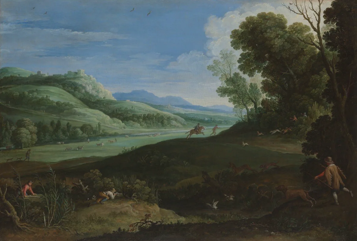 A work made of oil on canvas.