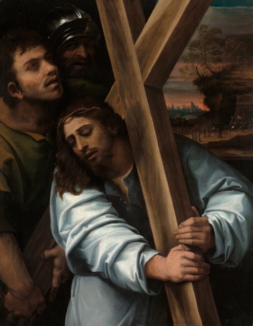 A work made of oil on panel.