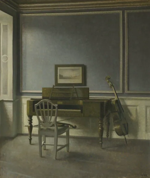 A work made of oil on canvas.