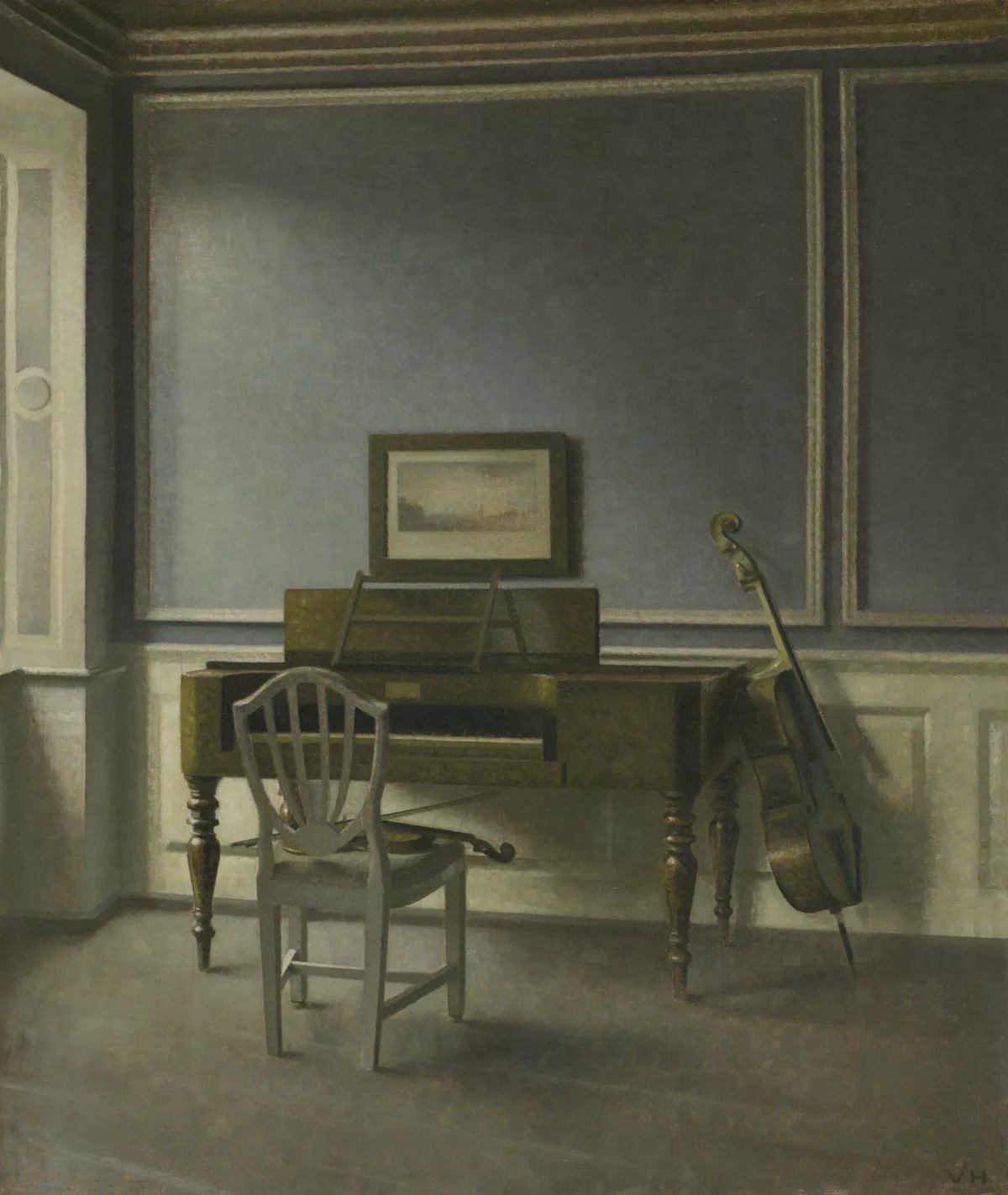 A work made of oil on canvas.
