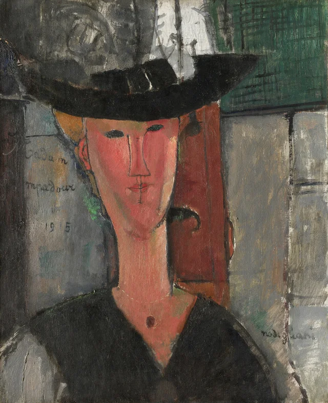 A work made of oil on canvas.