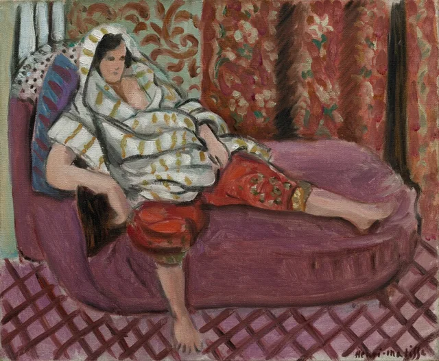 A work made of oil on canvas.