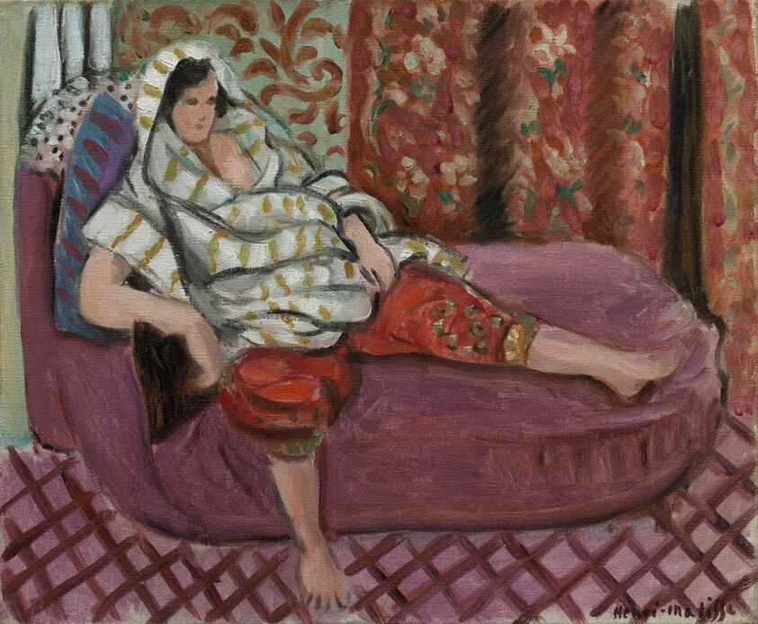 A work made of oil on canvas.