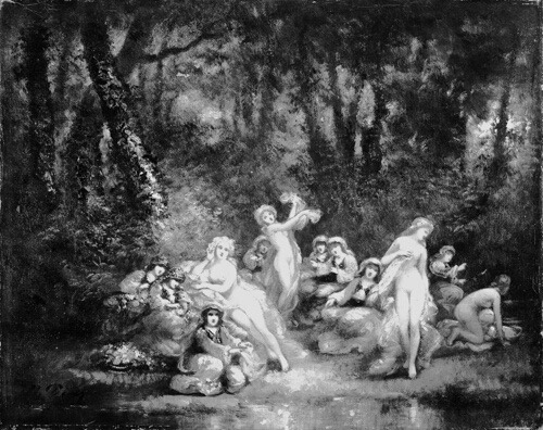 A work made of oil on canvas.