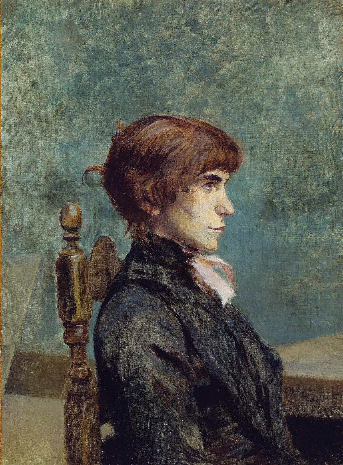A work made of oil on canvas.