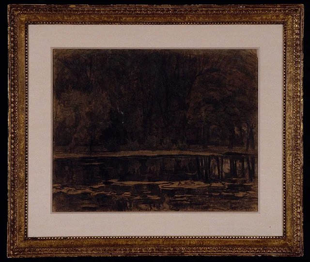 A work made of pastel and charcoal on buff wove paper.