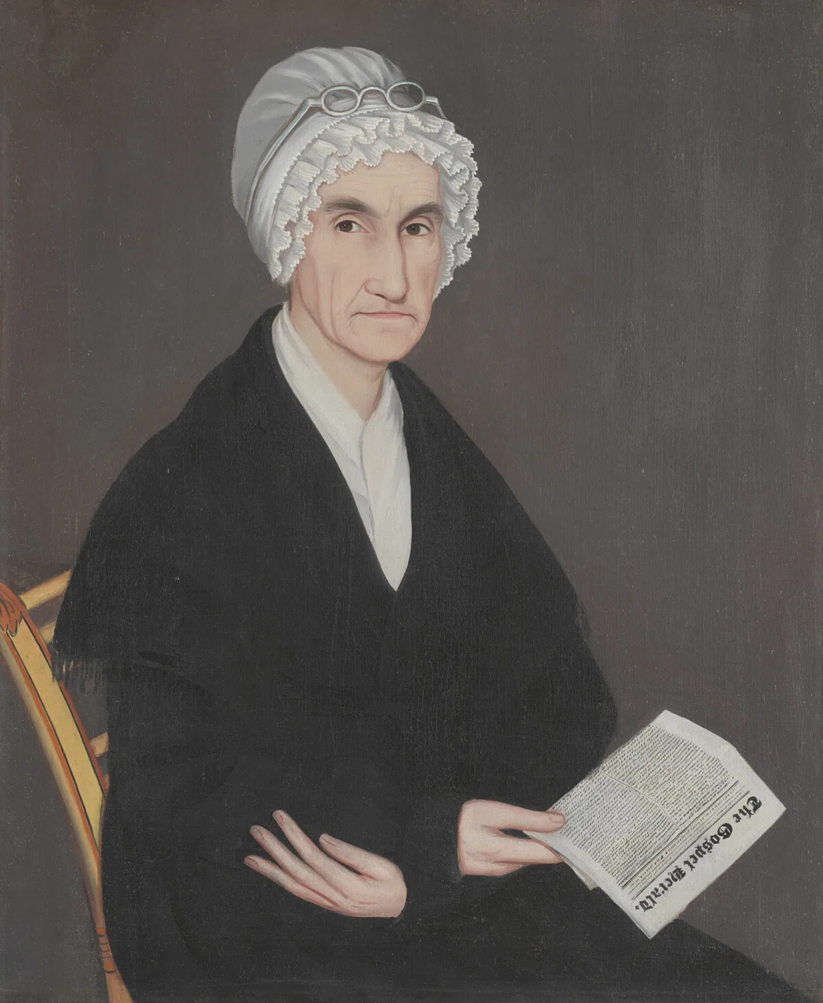 A work made of oil on canvas.