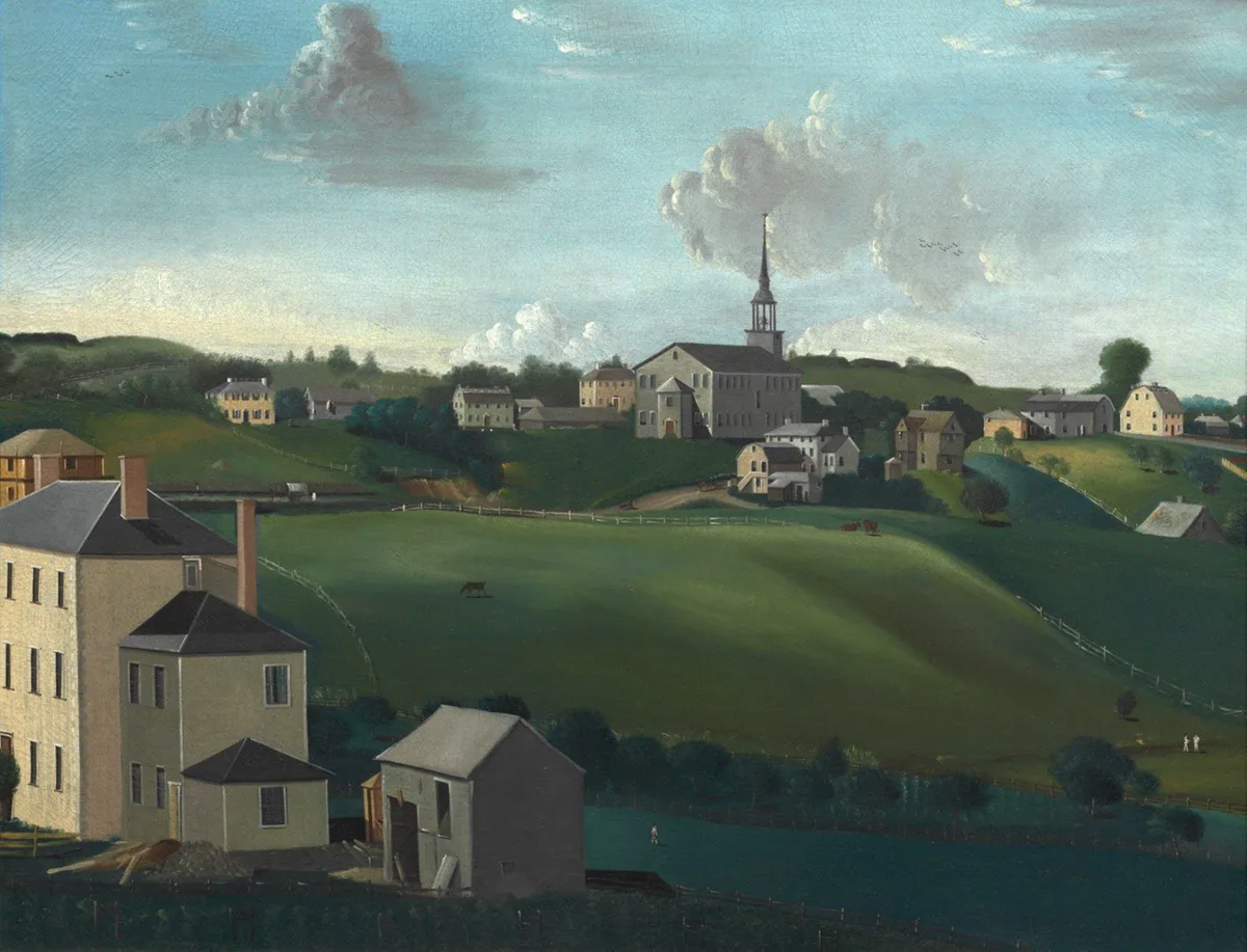 A work made of oil on canvas.