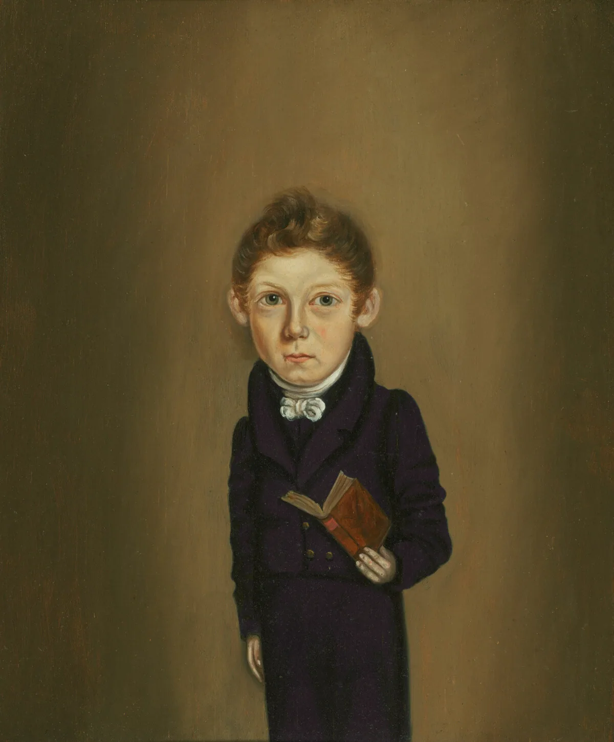 A work made of oil on panel.