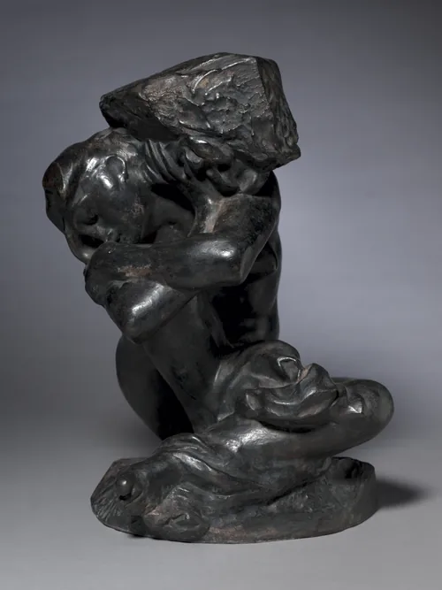 Fallen Caryatid Carrying Her Stone by Auguste Rodin