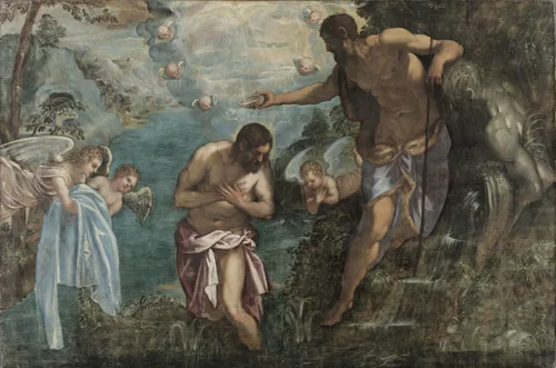 Baptism of Christ by Workshop of Jacopo Tintoretto