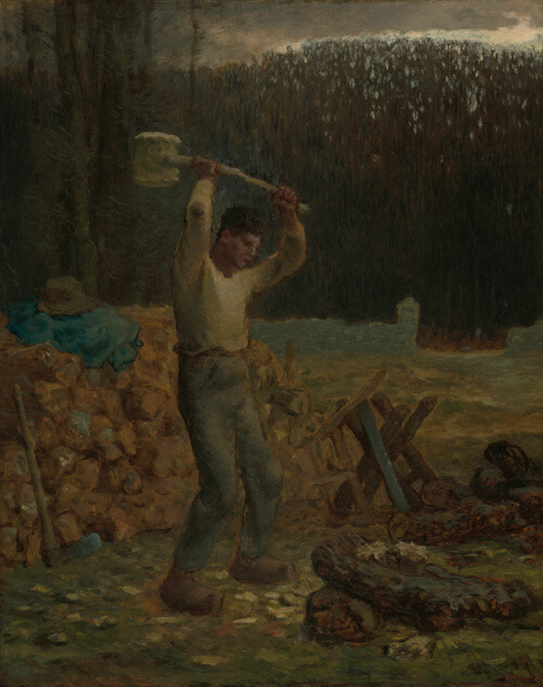 A work made of oil on canvas.