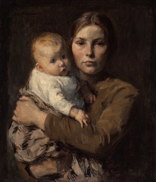 A work made of oil on canvas.