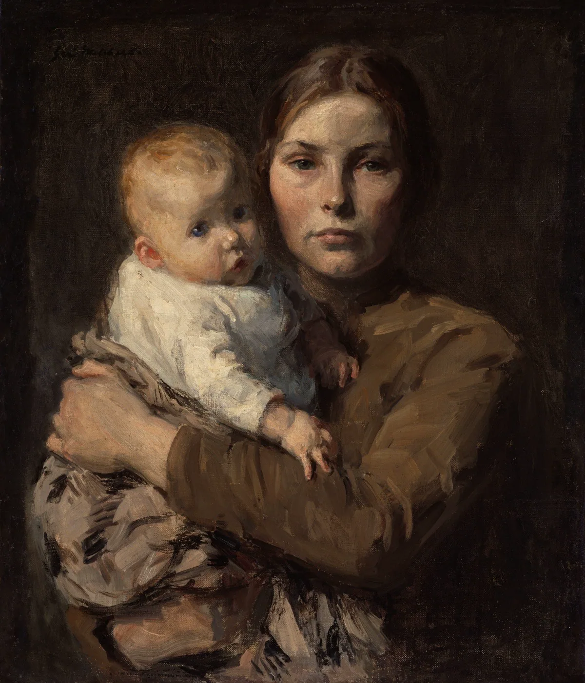 A work made of oil on canvas.