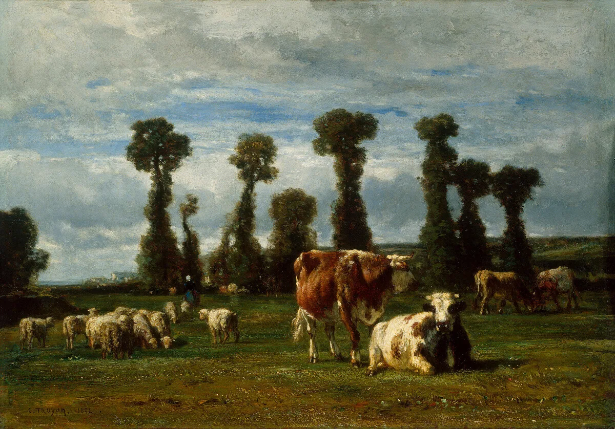 A work made of oil on panel.
