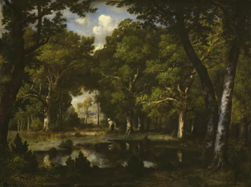 A work made of oil on canvas.