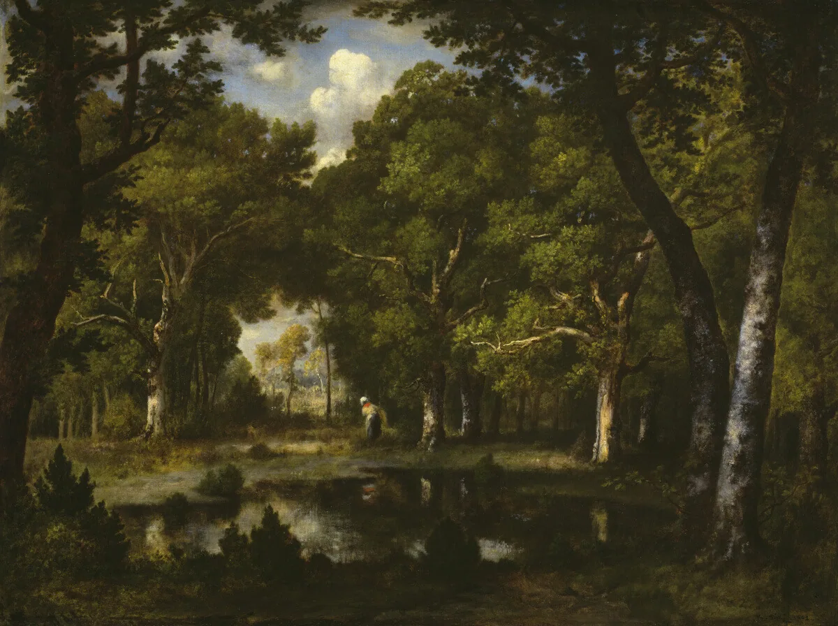 A work made of oil on canvas.