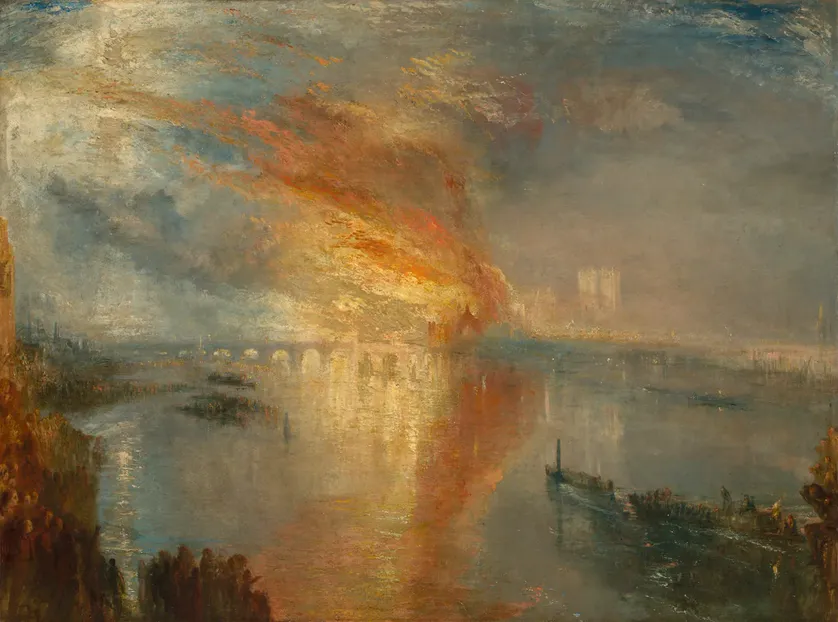 J. M. W. Turner, The Burning of the Houses of Lords and Commons, 16 October 1834