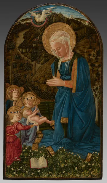 Follower of Fra Filippo Lippi, Virgin and Child with Angels