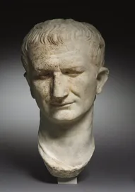 Ancient Roman, Portrait Head of Emperor Vespasian, Recut from Head of Nero