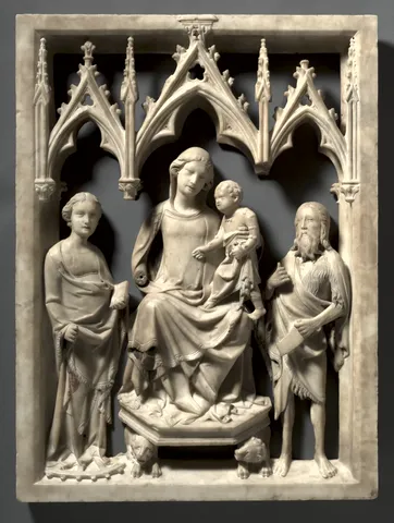 Giovanni di Agostino, Madonna and Child with Saints Catherine and John the Baptist