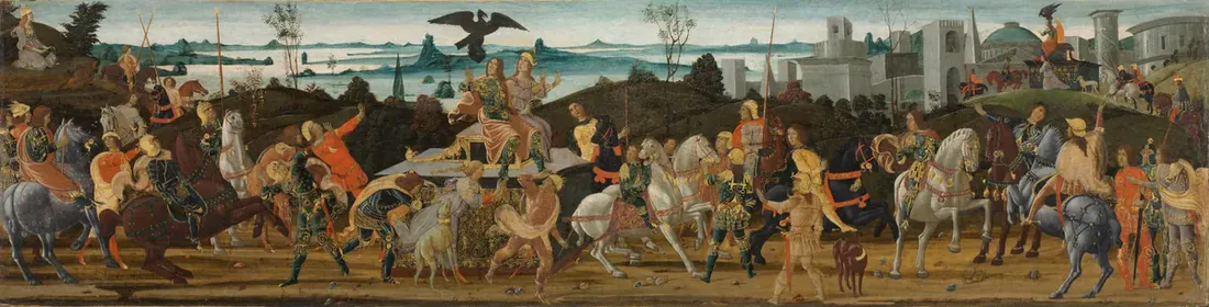 Jacopo del Sellaio, Tarquinius Priscus Entering Rome