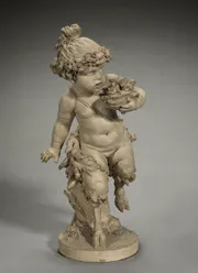 Clodion, Young Satyress Running with an Owl's Nest