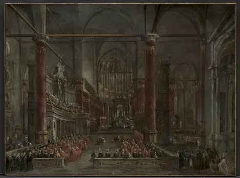 Francesco Guardi, Pontifical Ceremony in SS. Giovanni e Paolo, Venice, 1782