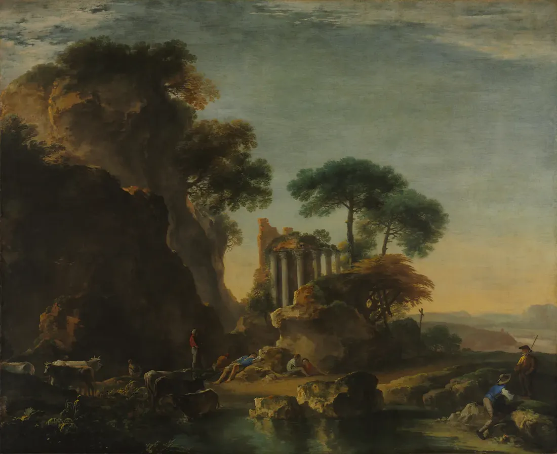 Salvator Rosa, Ruins in a Rocky Landscape