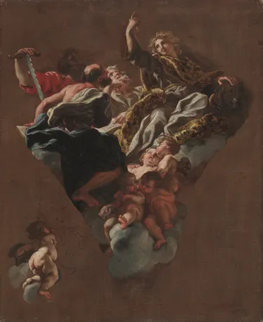 Giovanni Battista Gaulli, Sketch for "The Four Prophets of Israel" (for Il Gesù, Rome)