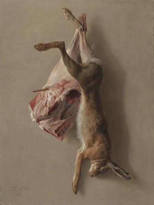 Jean-Baptiste Oudry, A Hare and a Leg of Lamb