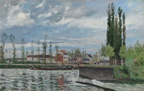 Camille Pissarro, The Lock at Pontoise