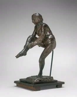 Edgar Degas, Dancer Putting on Her Stocking